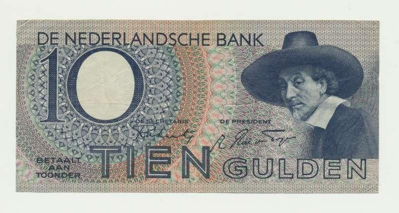 Nederland 10 gulden 1943 I Staalmeesters, Postzegels en Munten, Bankbiljetten | Nederland, Ophalen of Verzenden, 10 gulden, Los biljet