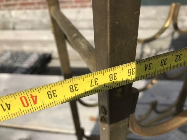 wijnrek Hollywood Regency style messing rek wijn, Gebruikt, Ophalen of Verzenden, Metaal, 5 tot 15 flessen