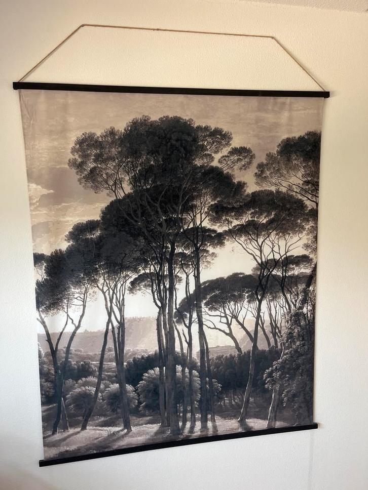 Groot wandkleed met bomenprint - 169x135cm, Huis en Inrichting, Woonaccessoires | Wanddecoraties, Zo goed als nieuw, Ophalen