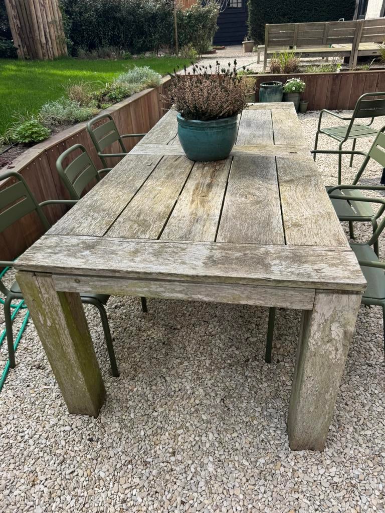 GRATIS - Tuintafel(s), Tuin en Terras, Tuintafels, Ophalen, Gebruikt, Rechthoekig, Hout