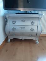 Buikkastje zilver met 3 lades, Huis en Inrichting, Ophalen, Gebruikt, 50 tot 100 cm, 3 of 4 laden