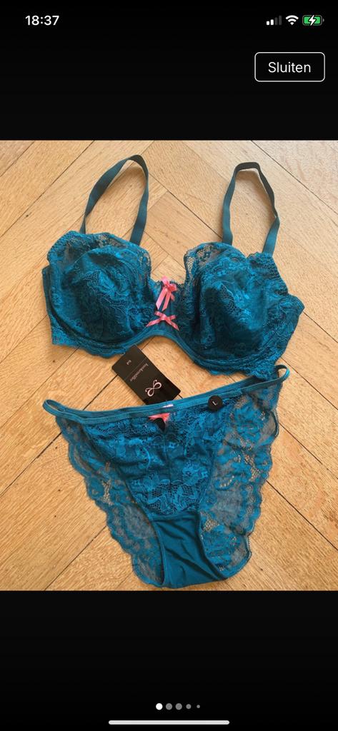 Lingeriesetje, Kleding | Dames, Ondergoed en Lingerie, Verzenden, Groen, Setje