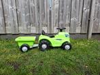 Speelgoed tractor met aanhanger - Groen loopvoertuig, Ophalen, Gebruikt