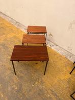 Inzettafels €19,50 per stuk! Vintage teak fineer jaren 60, Ophalen of Verzenden, Huis en Inrichting