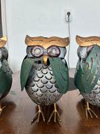 Uilen 3 stuks metaal, Ophalen of Verzenden, Zo goed als nieuw, Dier