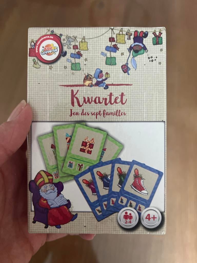 Kwartet Sinterklaas - Leuk kaartspel voor de feestdagen, Drie of vier spelers, Ophalen of Verzenden, Gebruikt