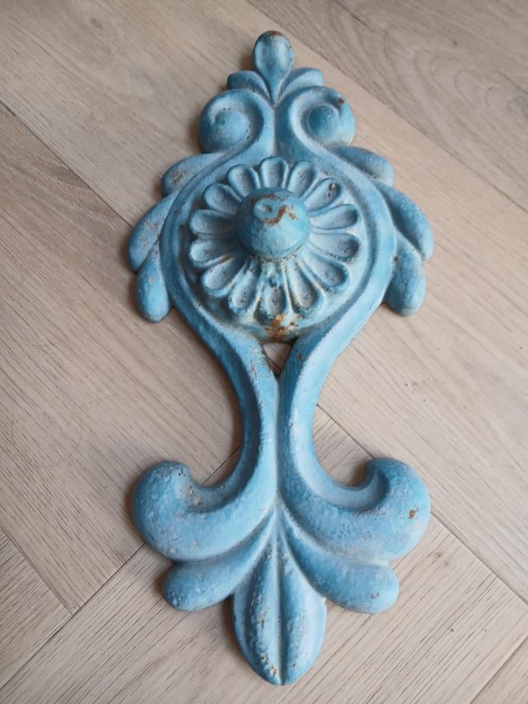 Muuranker gietijzer oud antiek sier, Tuin en Terras, Tuinwanddecoratie, Ophalen of Verzenden, Gebruikt