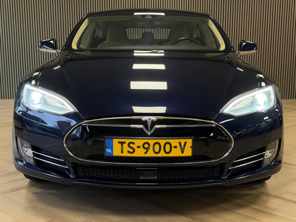 Tesla Model S 60 Base NAVIGATIE CAMERA PDC CRUISE AIRCO LEDE, Auto's, Tesla, Achterwielaandrijving, Gebruikt, Beige, Met garantie (alle)