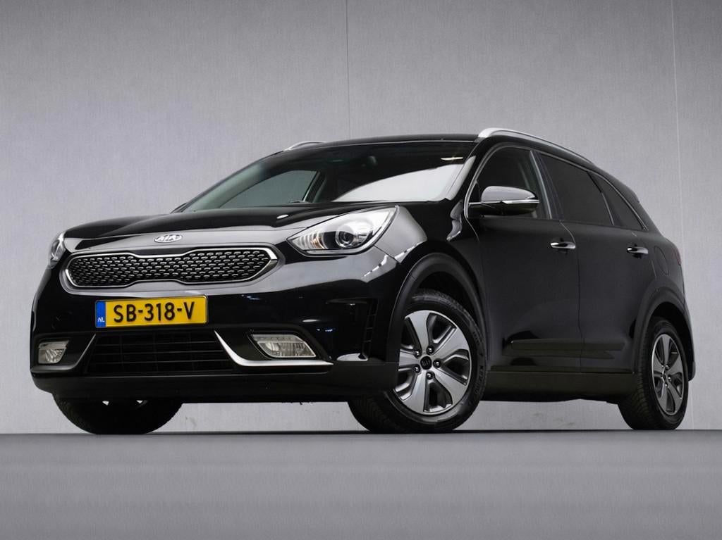 Kia Niro 1.6 GDi Hybrid DynamicLine Sport (APPLE CARPLAY,NAV, Auto's, Kia, Gebruikt, Euro 6, Leder en Stof, Zwart