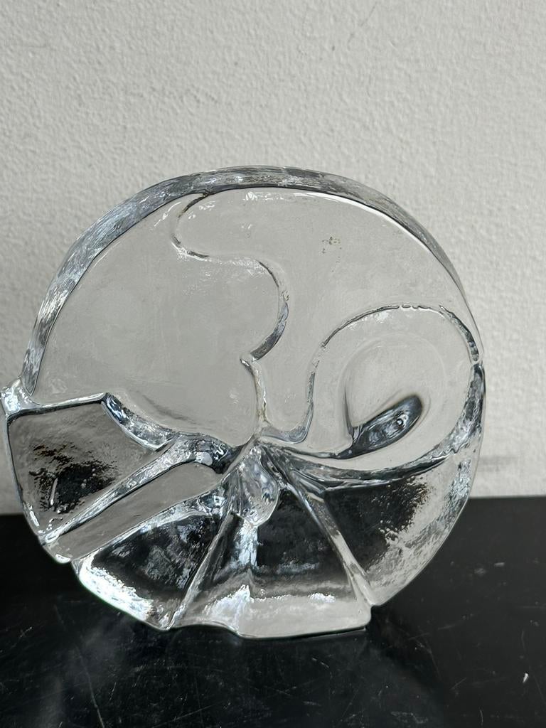 Royal Leerdam presse papier plaquette Vogel decor 11 cm, Ophalen of Verzenden, Zo goed als nieuw, Porselein