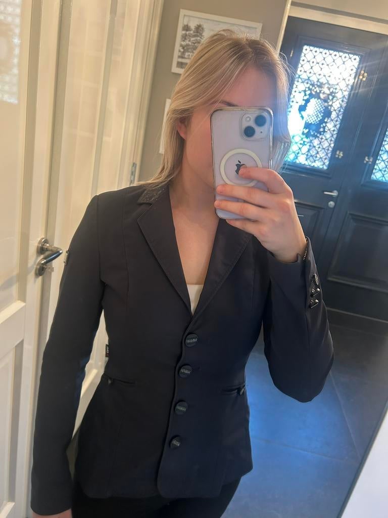 Equiline wedstrijdjasje donkerblauw, Dieren en Toebehoren, Paardrijkleding, Ophalen of Verzenden, Zo goed als nieuw, Dressuur