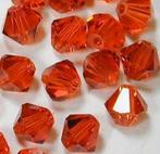 Swarovski 5301 Indian Red 8mm Per Stuk of Alle, Ophalen of Verzenden, Nieuw, Kraal