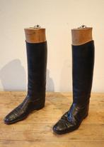 Antieke lederen rijlaarzen met houten mal, Ophalen of Verzenden