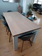 Eetkamer/ tuintafel inclusief 6 stoelen, Huis en Inrichting, Tafels | Eettafels, Ophalen, Gebruikt, Eikenhout, 200 cm of meer