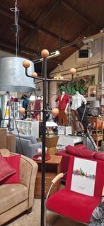 Vintage 'Atomic' Design Kapstok Zwart Staal Beuken (Sirkel), Gebruikt, Ophalen of Verzenden, Metaal, Staande kapstok