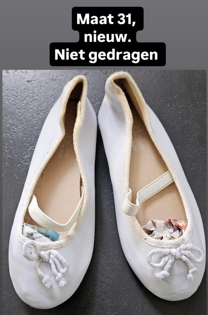 Witte ballerina's H&M - Maat 31 - Nieuw, Ophalen of Verzenden, Nieuw, H&M, Meisje
