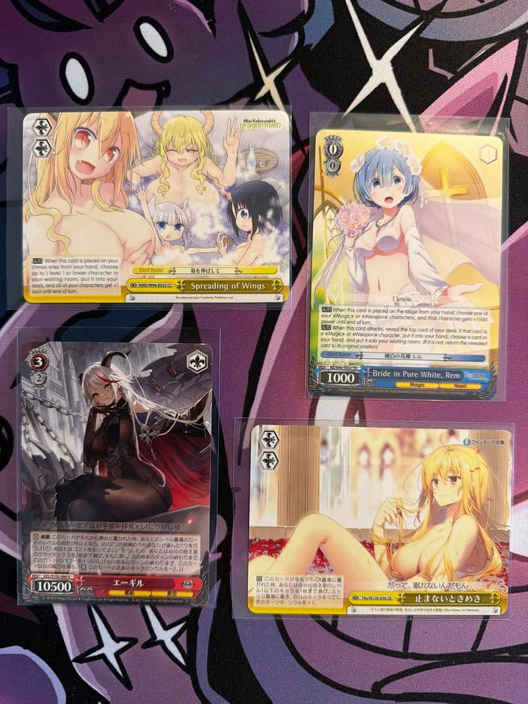Diverse Weiss Schwarz TCG kaarten in NM staat!, Ophalen of Verzenden, Zo goed als nieuw, Meerdere kaarten