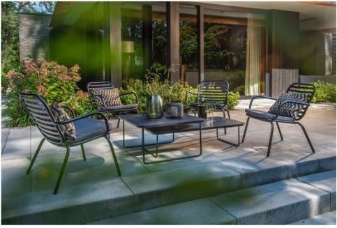 Loungeset Tomo Yoi van €1.600,- voor €599,-, Tuin en Terras, Tuinsets en Loungesets, 4 zitplaatsen, Bijzettafel, Ophalen of Verzenden