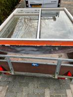 Kozijn met glas, Doe-het-zelf en Verbouw, Kozijnen en Schuifpuien, Gebruikt, Raamkozijn, Inclusief glas, Hout