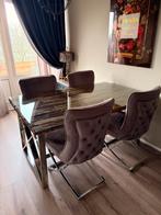 Eetkamer set, Ophalen, Zo goed als nieuw, Eric kutser, 4 tot 6 stoelen