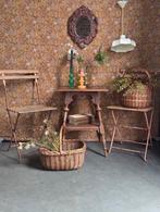2 Brocante Vintage Bistro Stoeltjes set Tuinstoelen, Ophalen
