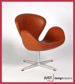 Swan Chair Fritz Hansen Arne Jacobsen Cognac Leder NIEUW, Huis en Inrichting, Fauteuils, Niet ingevuld, Zo goed als nieuw, Niet ingevuld