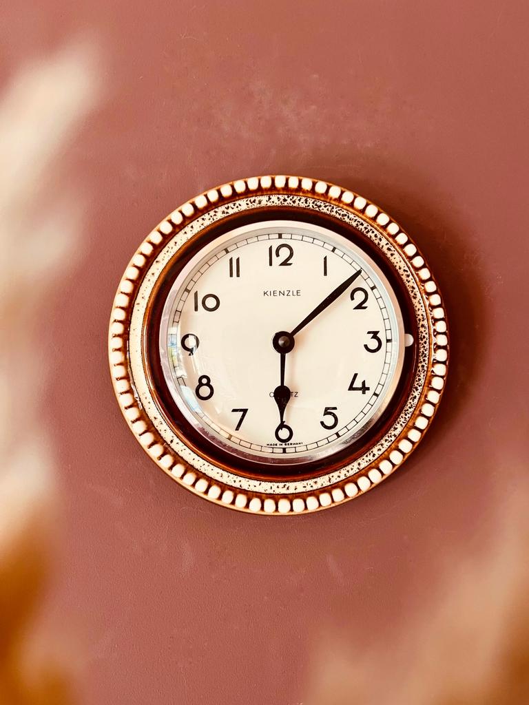 Kienzle “80’s keramieken keukenklok, Huis en Inrichting, Woonaccessoires | Klokken, Ophalen of Verzenden, Zo goed als nieuw