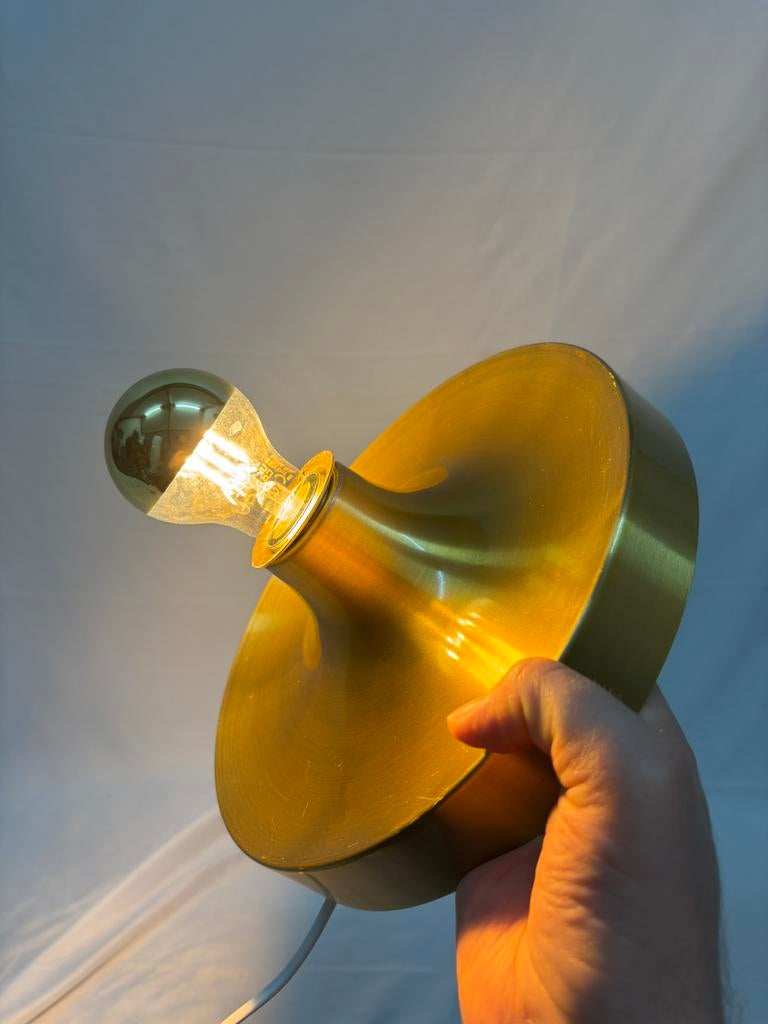 Vintage discus schotel wandlamp Honsel Leuchten, Huis en Inrichting, Ophalen of Verzenden, Gebruikt, Metaal