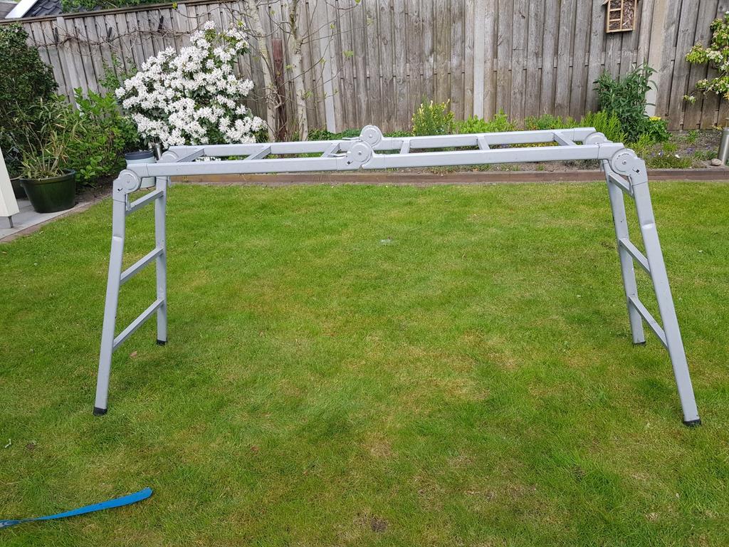 Multifunctionele vouwladder stalen uitvoering, Doe-het-zelf en Verbouw, Ophalen, 2 tot 4 meter