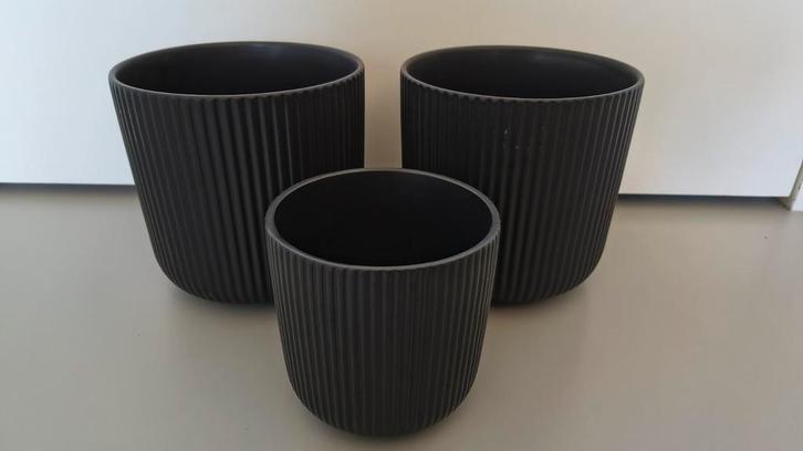 HEMA bloempotten set van 3, Tuin en Terras, Bloempotten, Ophalen