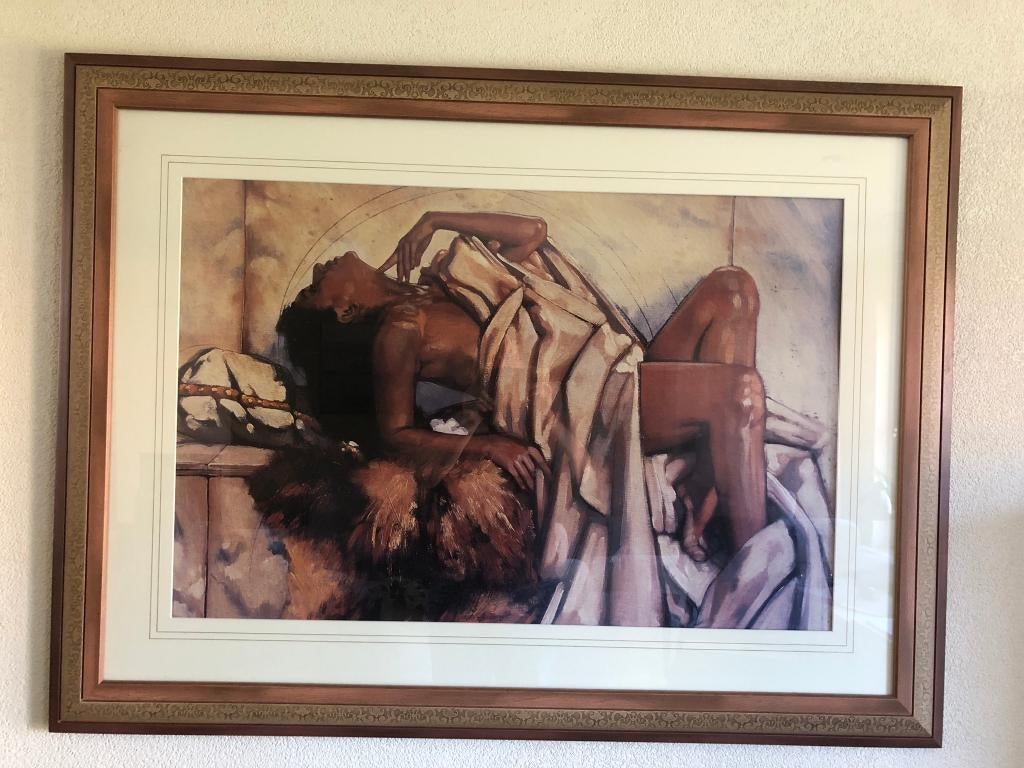 Schilderij /Poster / Nico Vrielink - Jeane op berenvel, Ophalen