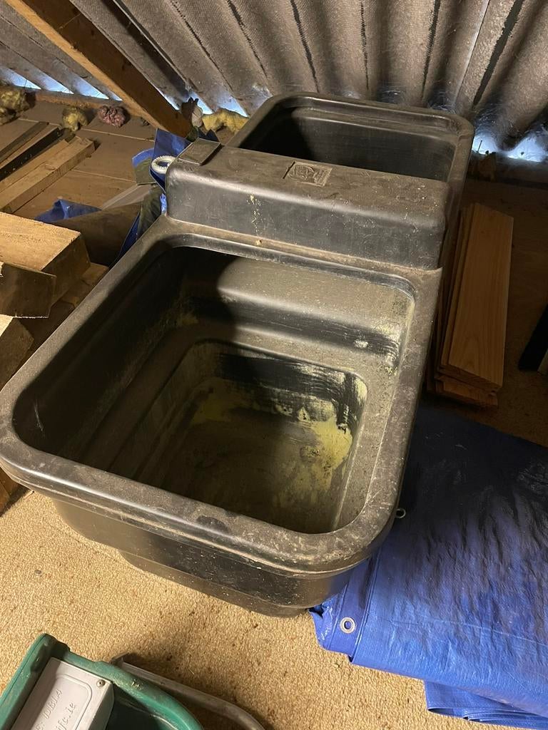 dubbele kunststof waterbak 180 liter