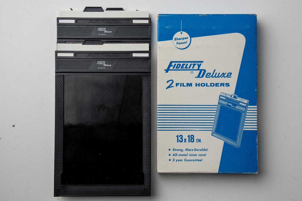 Vlakfilmcassettes 13x18 Fidelity Deluxe Nieuw 2 stuk in doos, Ophalen of Verzenden, Nieuw, Compact, Overige Merken