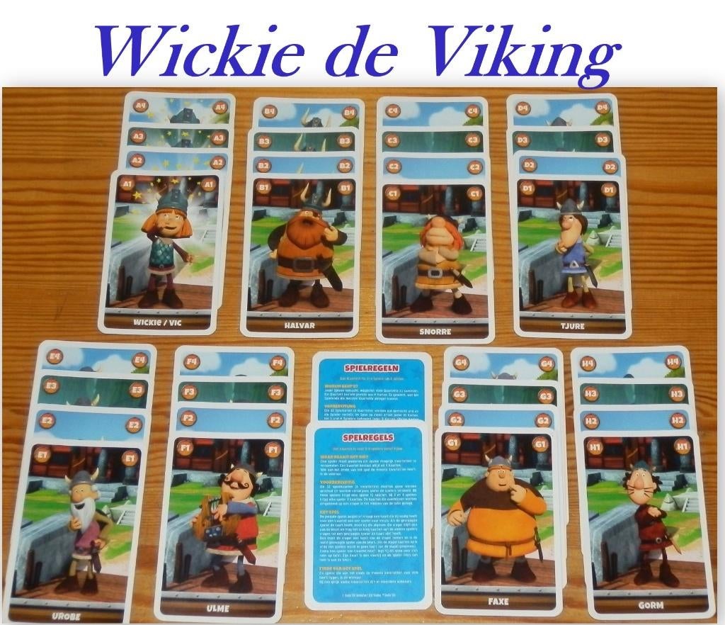 kw - 4 - Wickie de Viking kwartet spel, Verzamelen, Verzenden, Zo goed als nieuw, Joker(s)