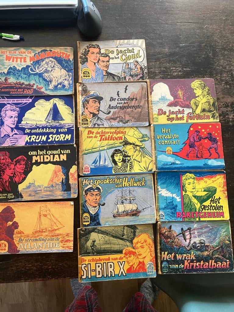 Tot Zondag —> Kapitein Rob stripboeken - Vintage collectie, Meerdere stripboeken, Ophalen of Verzenden, Gelezen