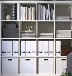 Ikea Kallax 16 vakken kast wit hoogglans 147x147 cm, Ophalen, 150 tot 200 cm, Zo goed als nieuw, Ikea Kallax hoogglans