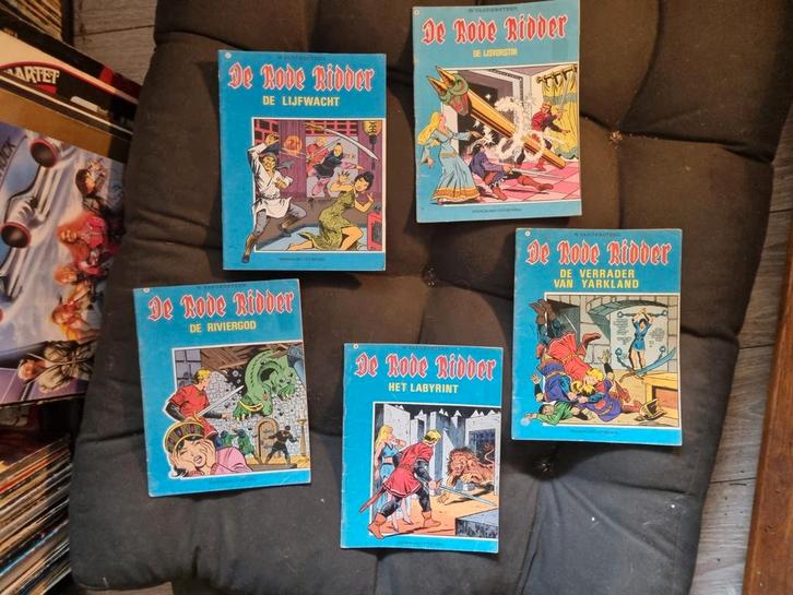 1e druk De Rode Ridder stripboeken - 5 delen, Boeken, Stripboeken, Gelezen, Meerdere stripboeken, Ophalen of Verzenden
