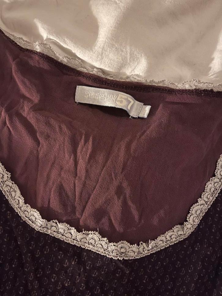 Sissiy Boy voile / kant top S dunne stof, Kleding | Dames, Tops, Gedragen, Maat 36 (S), Paars, Zonder mouw, Ophalen of Verzenden