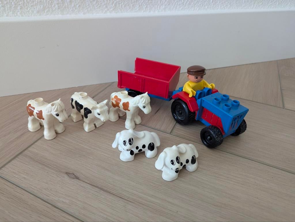 Duplo Lego traktor en dieren, Ophalen of Verzenden, Zo goed als nieuw, Duplo