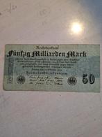 Duitsland 50 Miljard Mark biljet 1923 Berlijn inflatiegeld, Ophalen of Verzenden