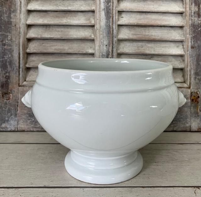 Franse witte uiensoep terrine met leeuwenkopjes CNP, Ophalen of Verzenden