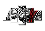 Nieuw * 5 Luik van Canvas * Zebra Zwart Wit 80x160cm, Ophalen of Verzenden