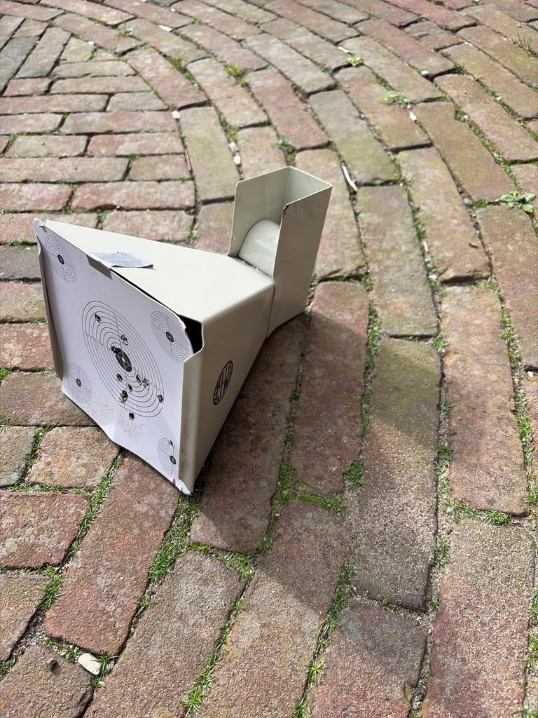 Schietdoelhouder met kogeltrap voor luchtbuks/pistool, Ophalen, Gebruikt