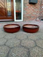 Rode bloempotten met afwateringsgat, Ø 40 cm, Tuin en Terras, Bloembakken en Plantenbakken, Ophalen, Overige materialen, Gebruikt