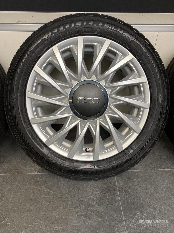 15” originel Fiat 500 velgen + banden 4x98 185/55/15 5202775, Auto-onderdelen, Banden en Velgen, Banden en Velgen, Zomerbanden