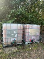 2x IBC tank van 1000 liter met deksel en kraan, Tuin en Terras, Regentonnen, 150 liter of meer, Ophalen of Verzenden, Zo goed als nieuw