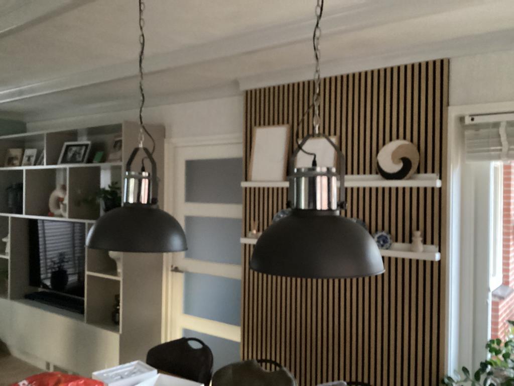 Industriële hanglampen, Ophalen of Verzenden, Gebruikt, Metaal, 50 tot 75 cm