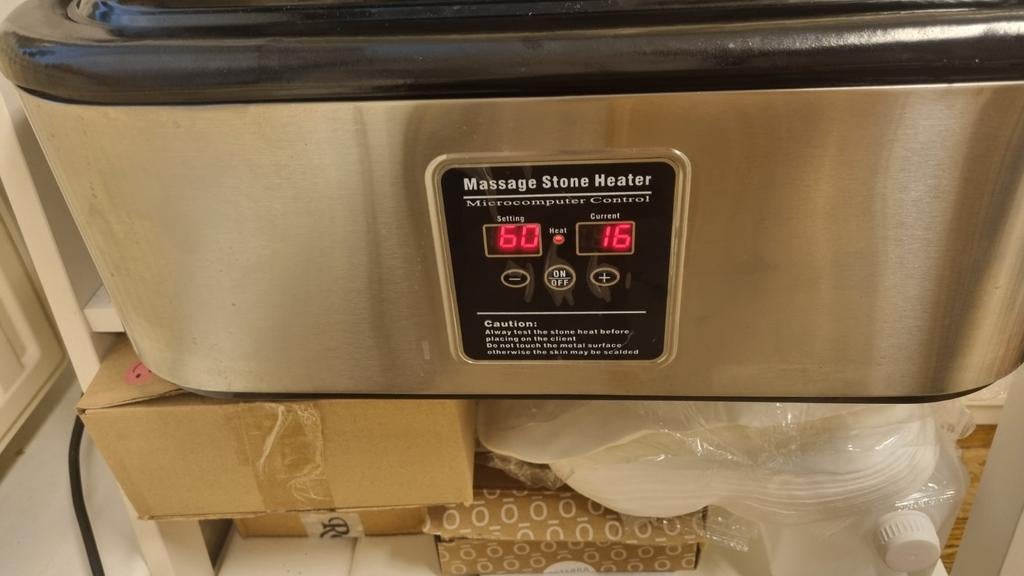 Heater voor hotstonemassage, Ophalen, Zwart, Zo goed als nieuw, Handen en Nagels