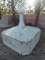 Oude sier paalmuts,ijzer,zwaar,decoratief ,paalkap bol, Ophalen of Verzenden