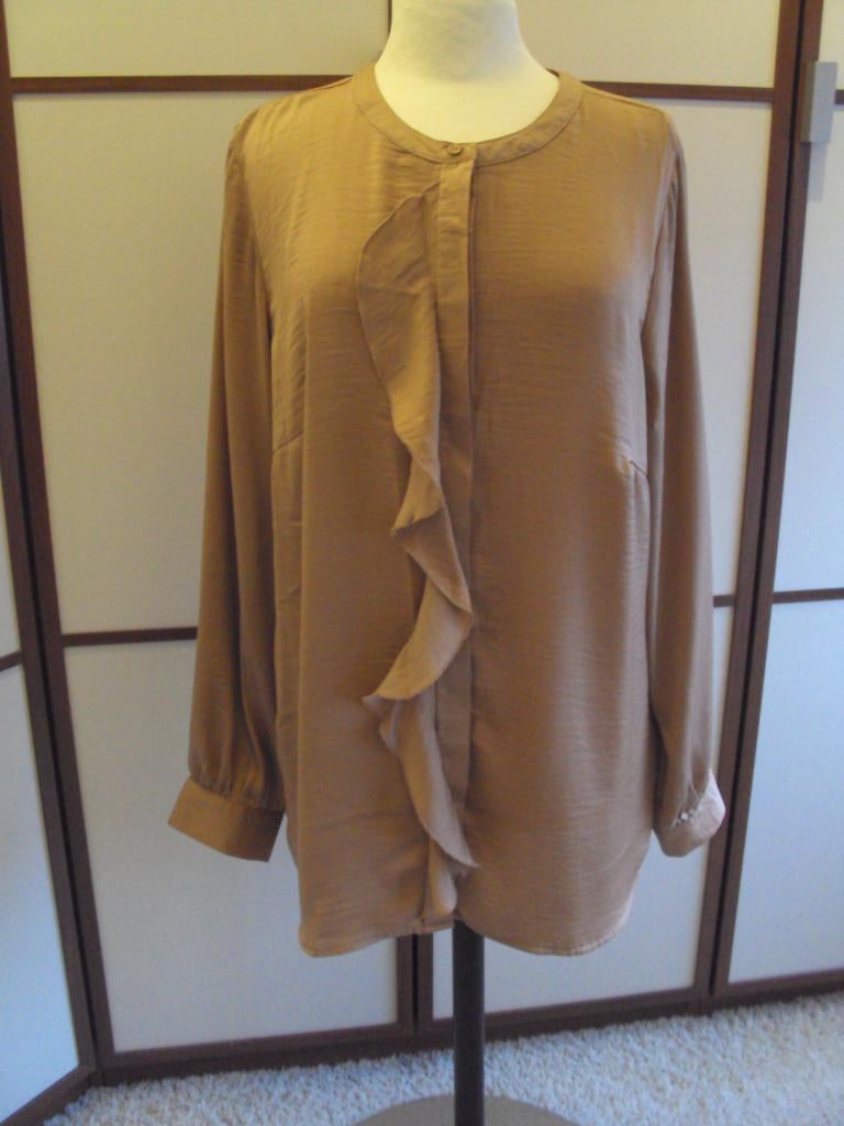 BPC blouse / L / cognac kleur, Kleding | Dames, Blouses en Tunieken, Bruin, Maat 42/44 (L), Ophalen of Verzenden, Zo goed als nieuw